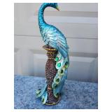 Decorative Metallic Peacock Figurine