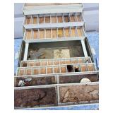 Vintage Tackle Box Slide Storage Box Set