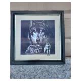Framed 3D Wolf Pack Art Print