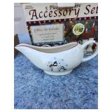Royal Seasons 5-Piece Snowman Stoneware Accessory Set
