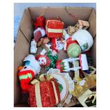 Vintage Christmas Ornament Collection with Santa Figure