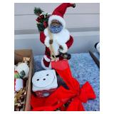 Vintage Christmas Ornament Collection with Santa Figure