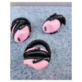 SET of 3 - Pink Noise Cancelling Ear Protection Earmuffs