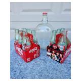 Vintage Coca-Cola Classic 6-Pack Glass Bottles - NASCAR Edition