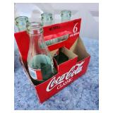 Vintage Coca-Cola Classic 6-Pack Glass Bottles - NASCAR Edition