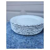 Tommy Bahama Distressed White Enamel Plates and Bowl Set