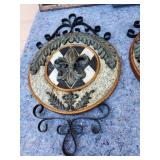 Vintage Religious Art Collection with Decorative Metal Elements
