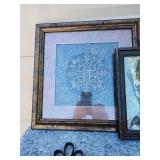 Vintage Religious Art Collection with Decorative Metal Elements