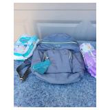 New Gray Jiwei Diaper Bag with Waterproof Pockets - and Swim Diapers