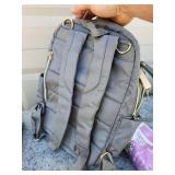 New Gray Jiwei Diaper Bag with Waterproof Pockets - and Swim Diapers