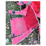 Red Portable Folding Camping Chairs Set