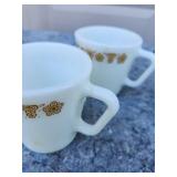 Vintage Pyrex Butterfly Gold Coffee Mugs Set