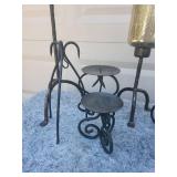Wrought Iron Candle Holders with Mercury Glass Votives
