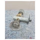 Crystal Glass Door Knob with Metal Mount