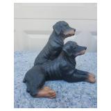 Rottweiler Pair Decorative Figurine