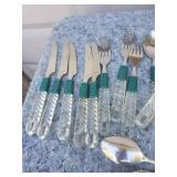 Mixed Flatware Collection with Lucite Handles
