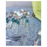 Mixed Flatware Collection with Lucite Handles