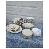 Mixed Pattern Dinnerware Collection with Eagle Plate