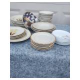 Mixed Pattern Dinnerware Collection with Eagle Plate