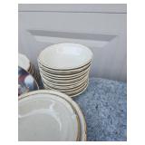Mixed Pattern Dinnerware Collection with Eagle Plate