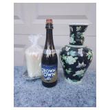 2015 Crown Town Limited Release Ale with Asian Butterfly Vase