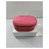 APPEARS NEW - Vaguelly Jewelry Box for Girls Velvet Jewelry Organizer Travel Case Zipper Necklace Holder Stand Red APPEARS NEW - Vaguelly Jewelry Box for Girls Velvet Jewelry Organizer Travel Case Zipper Necklace Holder Stand Red