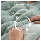Bedsure Faux Fur Throw Blanket - Ultra GentleSoft & Fluffy, Fuzzy Luxury Throw Blanket for Couch, Sofa and Bed, Thick and Warm for Winter, Cozy Striped Decorative Gift for Women, Green, 50x70 Inches Bedsure Faux Fur Throw Blanket - Ultra GentleSoft & Fluffy, Fuzzy Luxury Throw Blanket for Couch, Sofa and Bed, Thick and Warm for Winter, Cozy Striped Decorative Gift for Women, Green, 50x70 Inches