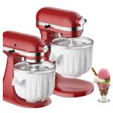 APPEARS NEW - Ice Cream Attachment for KitchenAid Stand Mixer, Compatible with KitchenAid 4.5 Qt and Larger Stand Mixers, 2-Quart Frozen Yogurt - Ice Cream & Sorbet Gelato Maker by GVODE APPEARS NEW - Ice Cream Attachment for KitchenAid Stand Mixer, Compatible with KitchenAid 4.5 Qt and Larger Stand Mixers, 2-Quart Frozen Yogurt - Ice Cream & Sorbet Gelato Maker by GVODE