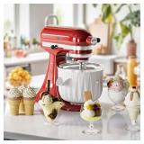 APPEARS NEW - Ice Cream Attachment for KitchenAid Stand Mixer, Compatible with KitchenAid 4.5 Qt and Larger Stand Mixers, 2-Quart Frozen Yogurt - Ice Cream & Sorbet Gelato Maker by GVODE APPEARS NEW - Ice Cream Attachment for KitchenAid Stand Mixer, Compatible with KitchenAid 4.5 Qt and Larger Stand Mixers, 2-Quart Frozen Yogurt - Ice Cream & Sorbet Gelato Maker by GVODE