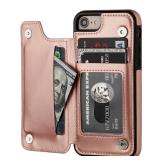 APPEARS NEW - ONETOP for iPhone SE(2022) iPhone SE(2020) iPhone 7/8 Wallet Case with Card Holder, Premium PU Leather Kickstand Card Slots, Double Magnetic Clasp and Durable Shockproof Cover 4.7 Inch(R APPEARS NEW - ONETOP for iPhone SE(2022) iPhone SE(2020) iPhone 7/8 Wallet Case with Card Holder, Premium PU Leather Kickstand Card Slots, Double Magnetic Clasp and Durable Shockproof Cover 4.7 Inch(R