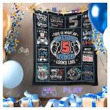 FACTORY SEALED - Weropther 5 Year Old Boy Birthday Gift Throw Blanket 50 x 40", Best Gifts for 5 Year Old Boys, 5th Boy Birthday Gift Ideas, Birthday Gift for 5Yr Old FACTORY SEALED - Weropther 5 Year Old Boy Birthday Gift Throw Blanket 50 x 40", Best Gifts for 5 Year Old Boys, 5th Boy Birthday Gift Ideas, Birthday Gift for 5Yr Old