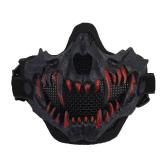 APPEARS NEW - Yzpacc Airsoft Half Face Skull Masks Tactical Face Protection Mesh Mask for Halloween Paintball CS Hunting APPEARS NEW - Yzpacc Airsoft Half Face Skull Masks Tactical Face Protection Mesh Mask for Halloween Paintball CS Hunting
