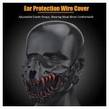 APPEARS NEW - Yzpacc Airsoft Half Face Skull Masks Tactical Face Protection Mesh Mask for Halloween Paintball CS Hunting APPEARS NEW - Yzpacc Airsoft Half Face Skull Masks Tactical Face Protection Mesh Mask for Halloween Paintball CS Hunting