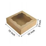 FACTORY SEALED - CHERRY 25-PACK 10x10"x3"Brown Bakery Boxes with PVC Window for Pie and Cookies Boxes Large Natural Kraft Paper Box 10x10x3inch FACTORY SEALED - CHERRY 25-PACK 10x10"x3"Brown Bakery Boxes with PVC Window for Pie and Cookies Boxes Large Natural Kraft Paper Box 10x10x3inch