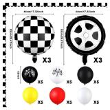 18 Race Cars Foil Balloons Stand Kit 4 Set, Sports Checkered Birthday Party Decorations Flags Balloons for for Race Fans Kids Boy Supplies 18 Race Cars Foil Balloons Stand Kit 4 Set, Sports Checkered Birthday Party Decorations Flags Balloons for for Race Fans Kids Boy Supplies
