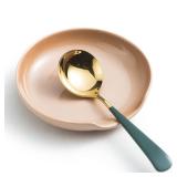 APPEARS NEW - Gomakren Spoon Holder for Stove Top, Spatula Ladle Holder, Cute Coffee Spoon Rests, 5 Inch Large Spoon Holder for Kitchen Counter, Kitchen Decor and Accessories, Caramel Light Brown APPEARS NEW - Gomakren Spoon Holder for Stove Top, Spatula Ladle Holder, Cute Coffee Spoon Rests, 5 Inch Large Spoon Holder for Kitchen Counter, Kitchen Decor and Accessories, Caramel Light Brown