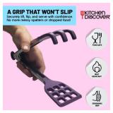 Grabber Tongs â Kitchen Discovery â 2-in-1 Spatula and Fork for Controlled Flipping of Waffles, Pancakes, Grilled Cheese, Burgers, and More Grabber Tongs â Kitchen Discovery â 2-in-1 Spatula and Fork for Controlled Flipping of Waffles, Pancakes, Grilled Cheese, Burgers, and More