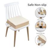 FACTORY SEALED - Toddler Booster Seat Dining, Washable 2 Straps Safety Buckle Kids Booster Seat for Dining Table, Portable Travel Increasing Cushion (Beige-PU) FACTORY SEALED - Toddler Booster Seat Dining, Washable 2 Straps Safety Buckle Kids Booster Seat for Dining Table, Portable Travel Increasing Cushion (Beige-PU)