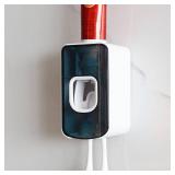 2 Slot Toothbrush Holder and Toothpaste Dispenser Wall Mounted, Automatic Toothpaste Squeezer, 2 in 1 Tooth Brush Toothpaste Organizer for Shower (Blue) 2 Slot Toothbrush Holder and Toothpaste Dispenser Wall Mounted, Automatic Toothpaste Squeezer, 2 in 1 Tooth Brush Toothpaste Organizer for Shower (Blue)