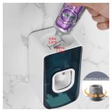 2 Slot Toothbrush Holder and Toothpaste Dispenser Wall Mounted, Automatic Toothpaste Squeezer, 2 in 1 Tooth Brush Toothpaste Organizer for Shower (Blue) 2 Slot Toothbrush Holder and Toothpaste Dispenser Wall Mounted, Automatic Toothpaste Squeezer, 2 in 1 Tooth Brush Toothpaste Organizer for Shower (Blue)