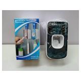 2 Slot Toothbrush Holder and Toothpaste Dispenser Wall Mounted, Automatic Toothpaste Squeezer, 2 in 1 Tooth Brush Toothpaste Organizer for Shower (Blue) 2 Slot Toothbrush Holder and Toothpaste Dispenser Wall Mounted, Automatic Toothpaste Squeezer, 2 in 1 Tooth Brush Toothpaste Organizer for Shower (Blue)