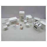 APPEARS NEW - SAMCAMI Wooden Dollhouse Furniture Set - Miniature Dollhouse Furniture 1 12 Scale for Dollhouse Kitchen - Doll House Furniture Toys Incl Kitchen Cabinets, Dining Table, Refrigerator and  APPEARS NEW - SAMCAMI Wooden Dollhouse Furniture Set - Miniature Dollhouse Furniture 1 12 Scale for Dollhouse Kitchen - Doll House Furniture Toys Incl Kitchen Cabinets, Dining Table, Refrigerator and
