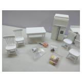 APPEARS NEW - SAMCAMI Wooden Dollhouse Furniture Set - Miniature Dollhouse Furniture 1 12 Scale for Dollhouse Kitchen - Doll House Furniture Toys Incl Kitchen Cabinets, Dining Table, Refrigerator and  APPEARS NEW - SAMCAMI Wooden Dollhouse Furniture Set - Miniature Dollhouse Furniture 1 12 Scale for Dollhouse Kitchen - Doll House Furniture Toys Incl Kitchen Cabinets, Dining Table, Refrigerator and
