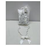APPEARS NEW - Meseey 8 Inch Stretch Loops with White Satin Ribbon 60 Pcs Pretied Premade Craft Bows for Gift Boxes Wrapping Wedding Baby Shower Brithday Christmas Party (White 8 inch Loops) APPEARS NEW - Meseey 8 Inch Stretch Loops with White Satin Ribbon 60 Pcs Pretied Premade Craft Bows for Gift Boxes Wrapping Wedding Baby Shower Brithday Christmas Party (White 8 inch Loops)