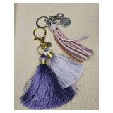 Decorative Tassel Keychains with Leather Fringe Decorative Tassel Keychains with Leather Fringe