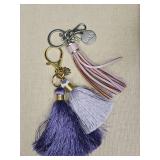 Decorative Tassel Keychains with Leather Fringe Decorative Tassel Keychains with Leather Fringe