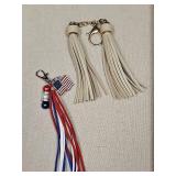 Patriotic Tassel Keychain Set Patriotic Tassel Keychain Set