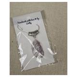 Handcrafted Amethyst Wire Wrapped Pendant with Silver Chain Handcrafted Amethyst Wire Wrapped Pendant with Silver Chain