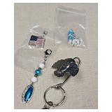 Patriotic Charm Collection with Eagle Keychain Patriotic Charm Collection with Eagle Keychain