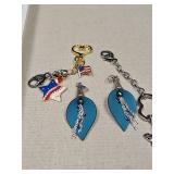 Patriotic Heart Charm Collection with Butterfly Accent Patriotic Heart Charm Collection with Butterfly Accent